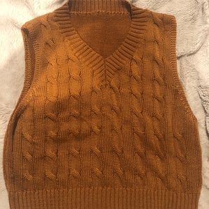 Burnt orange sweater vest